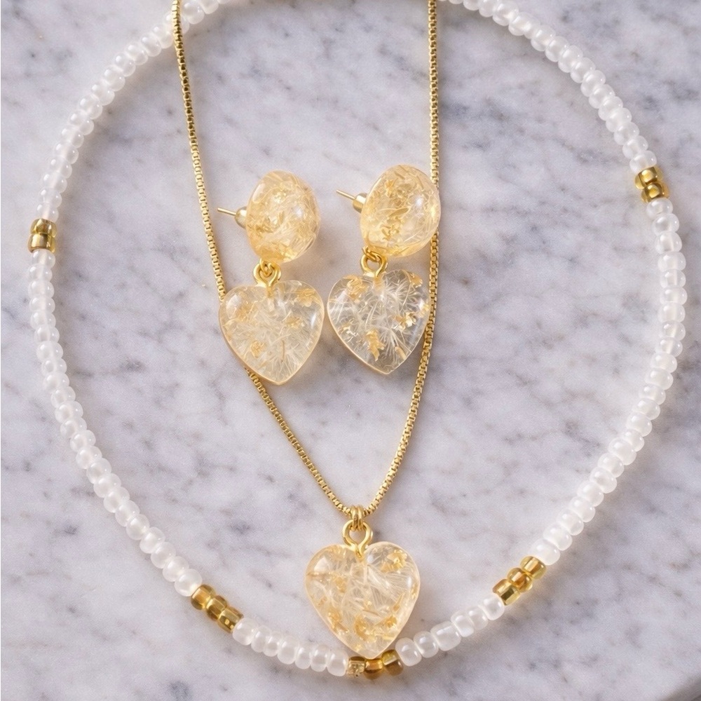 Dandelion wish Necklace set